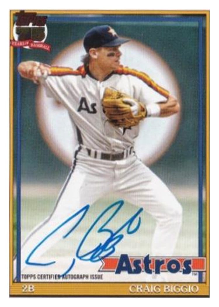 2026 Topps 1991 Topps Autographs Craig Biggio #91A-CBI card