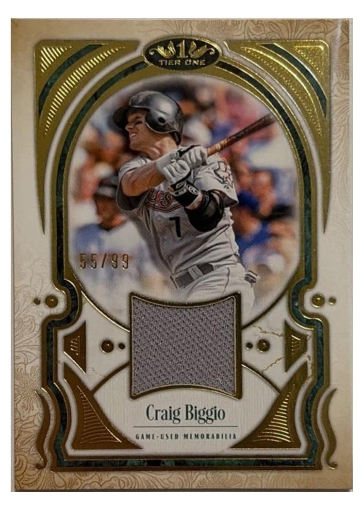 2026 Topps Tier One Tier One Talent Relics Craig Biggio #T1TR-CB card