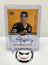 2023-24 Upper Deck Boston Bruins Centennial Bear Tracks Autographs Craig Janney #BT-CJ card