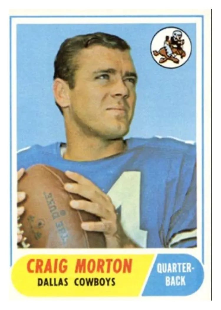 1968 Topps Craig Morton #155 card