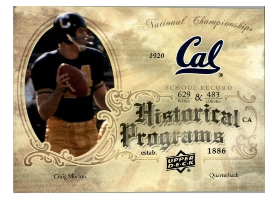 2011 Upper Deck Historical Programs Craig Morton #HP-8 card