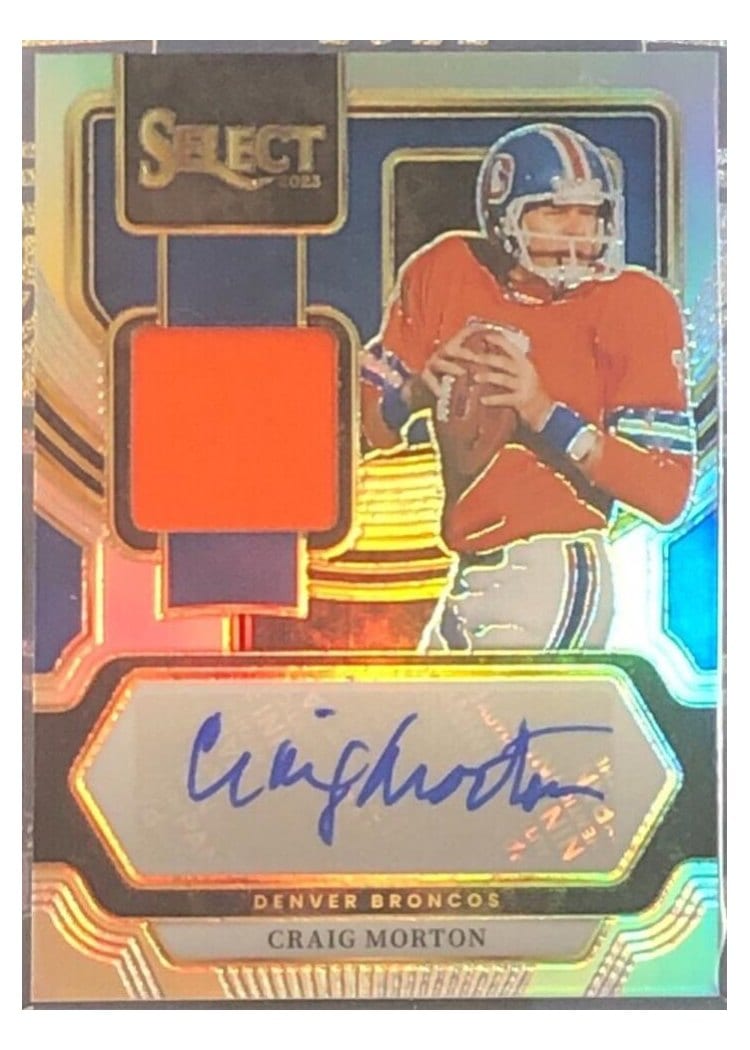2023 Panini Select Signature Memorabilia Prizm Craig Morton #6 card