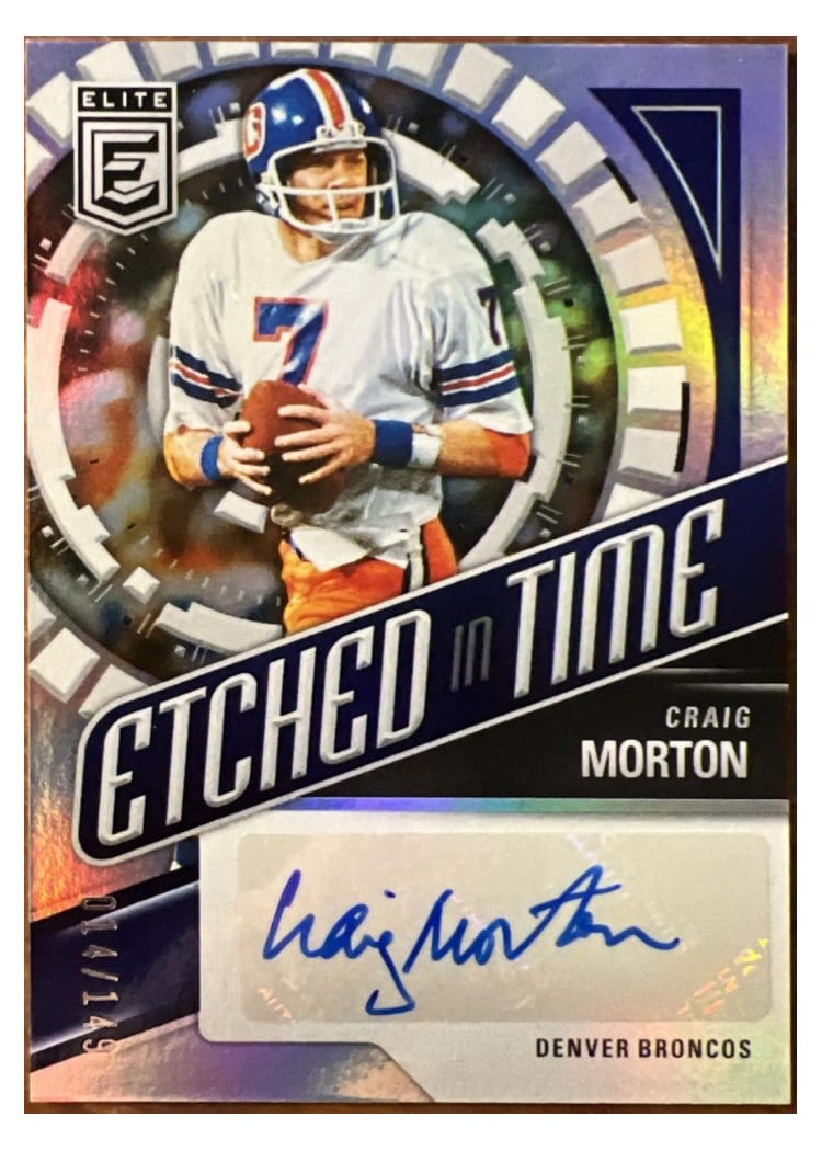 2024 Donruss Elite Etched in Time Signatures Craig Morton #ETS-CMO card