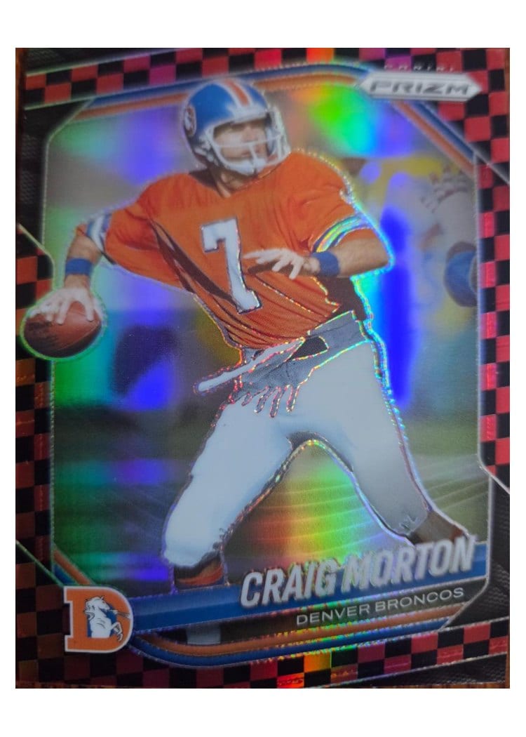 2025 Panini Prizm Base Set Craig Morton Black Red Checker #15 card