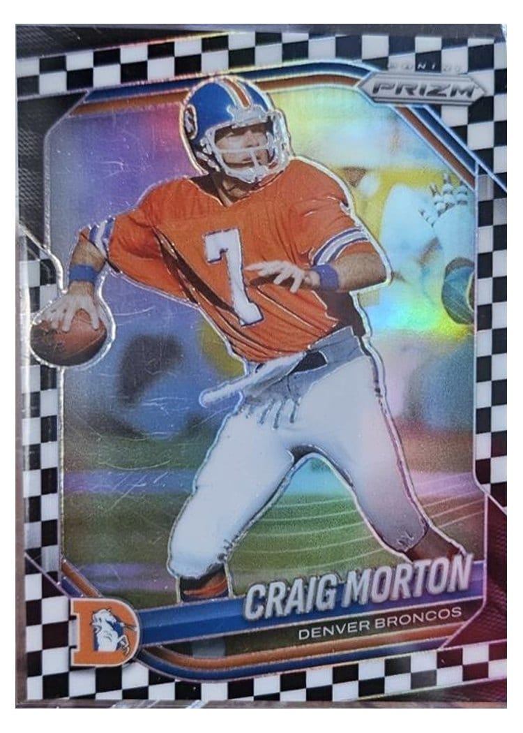 2025 Panini Prizm Base Set Craig Morton Black White Checker #15 card