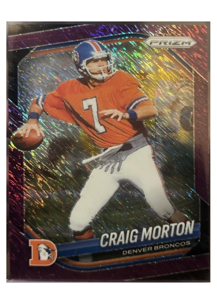 2025 Panini Prizm Base Set Craig Morton Purple Shimmer #15 card