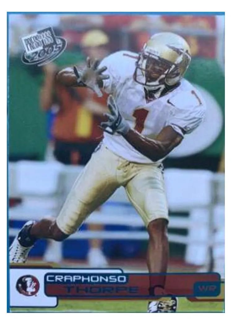 2005 Press Pass Craphonso Thorpe Blue #B28 card