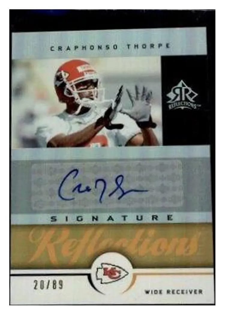 2005 Upper Deck Reflections Signatures Craphonso Thorpe #SR-CT card