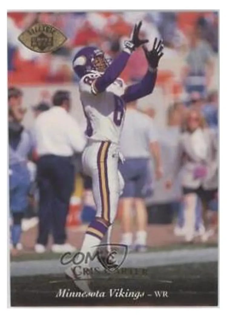1995 Upper Deck Cris Carter Electric Gold #64 card
