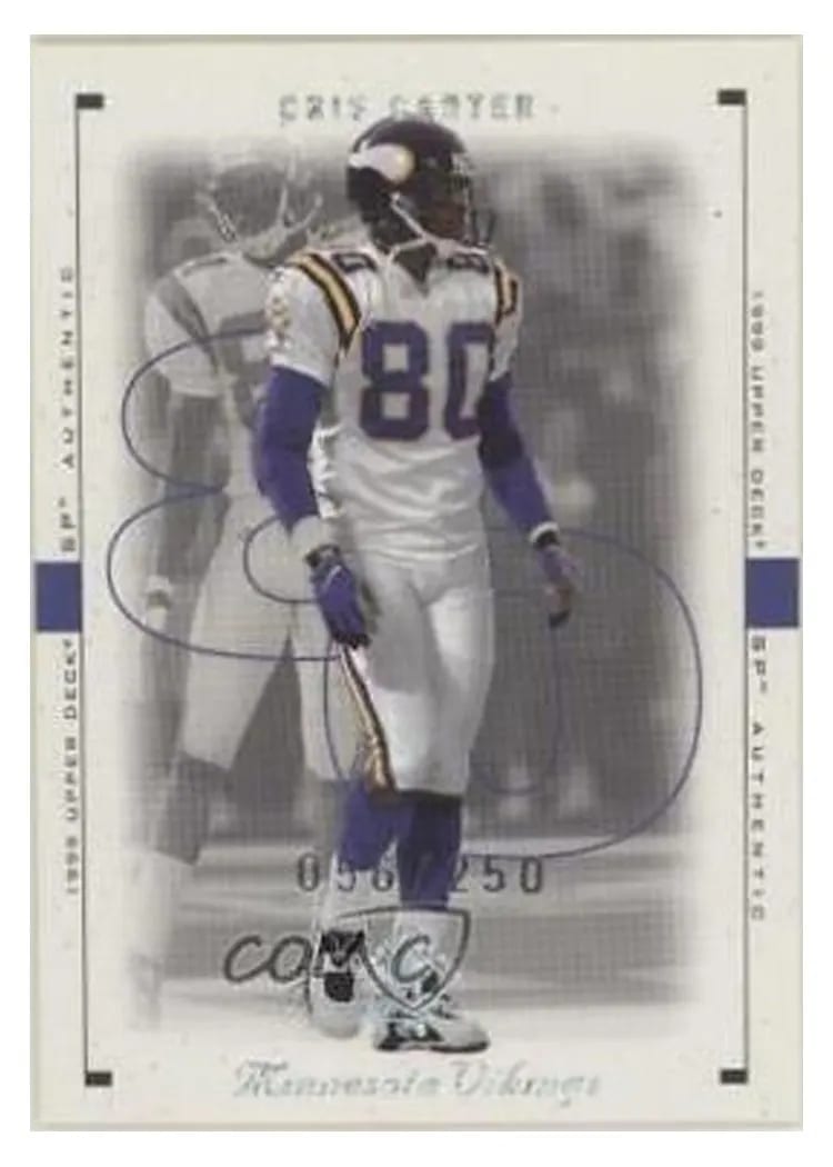 1999 SP Authentic Cris Carter #49 card