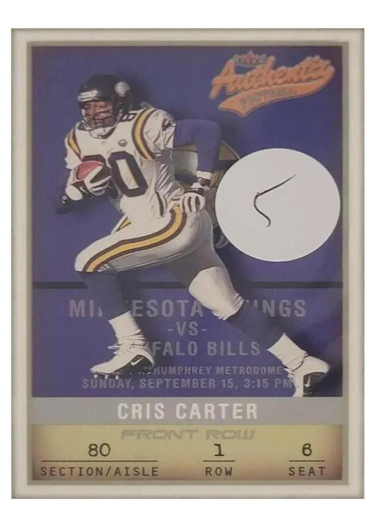 2002 Fleer Authentix Cris Carter #37 card