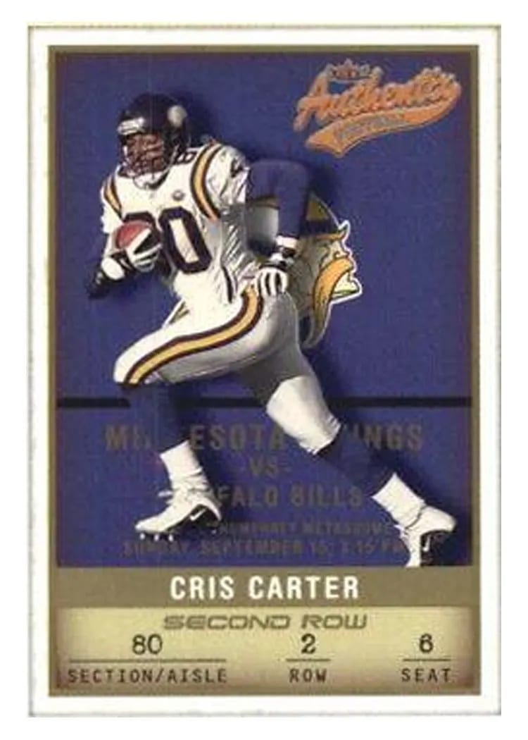 2002 Fleer Authentix Cris Carter #37 card