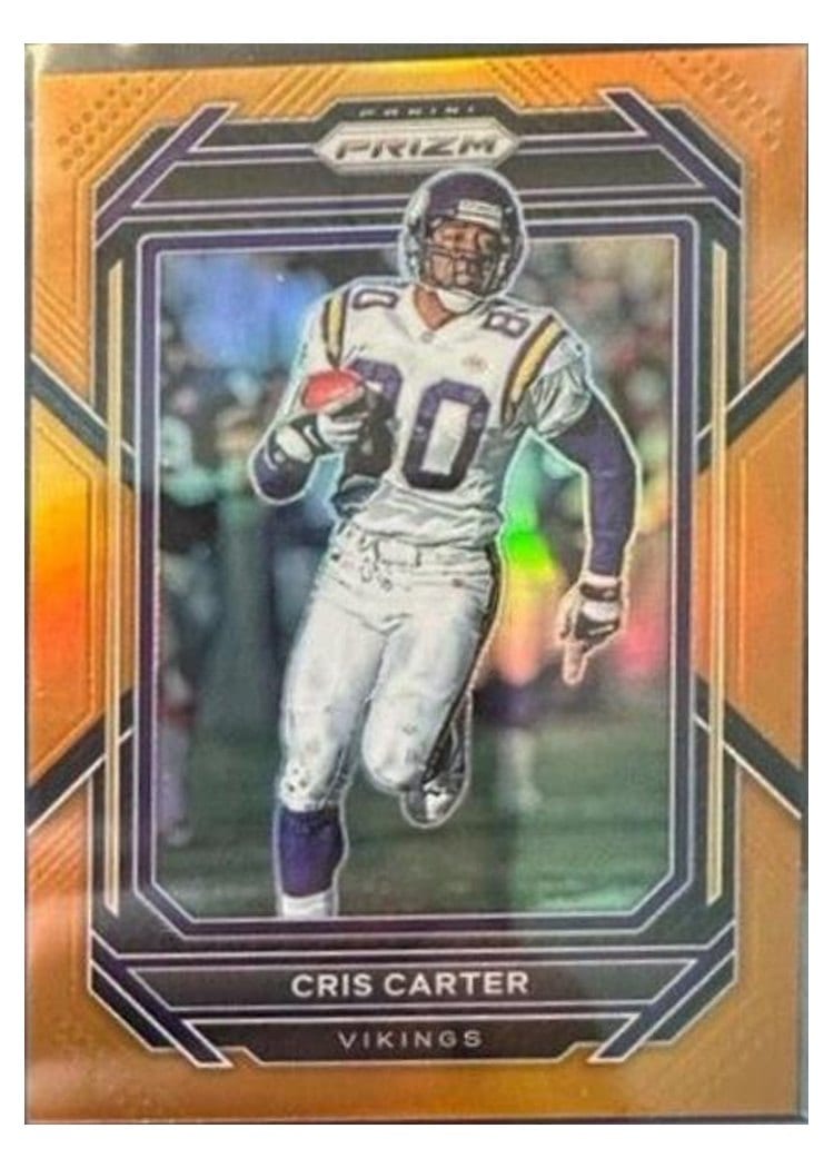 2022 Panini Prizm Base Set Cris Carter Orange #196 card