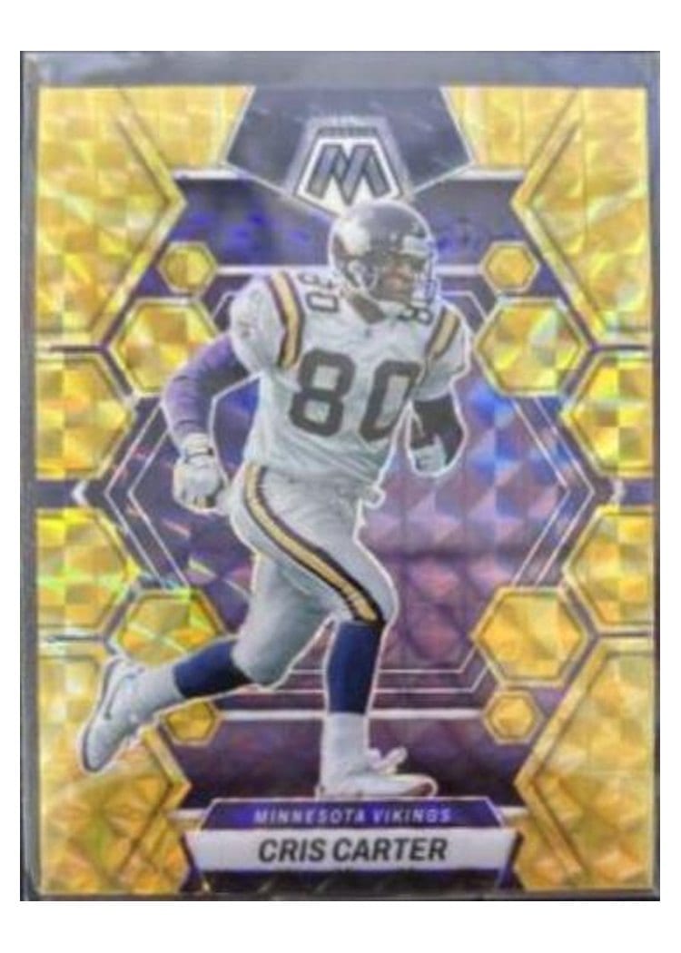 2023 Panini Mosaic Base Set Cris Carter Reactive Yellow #157 card