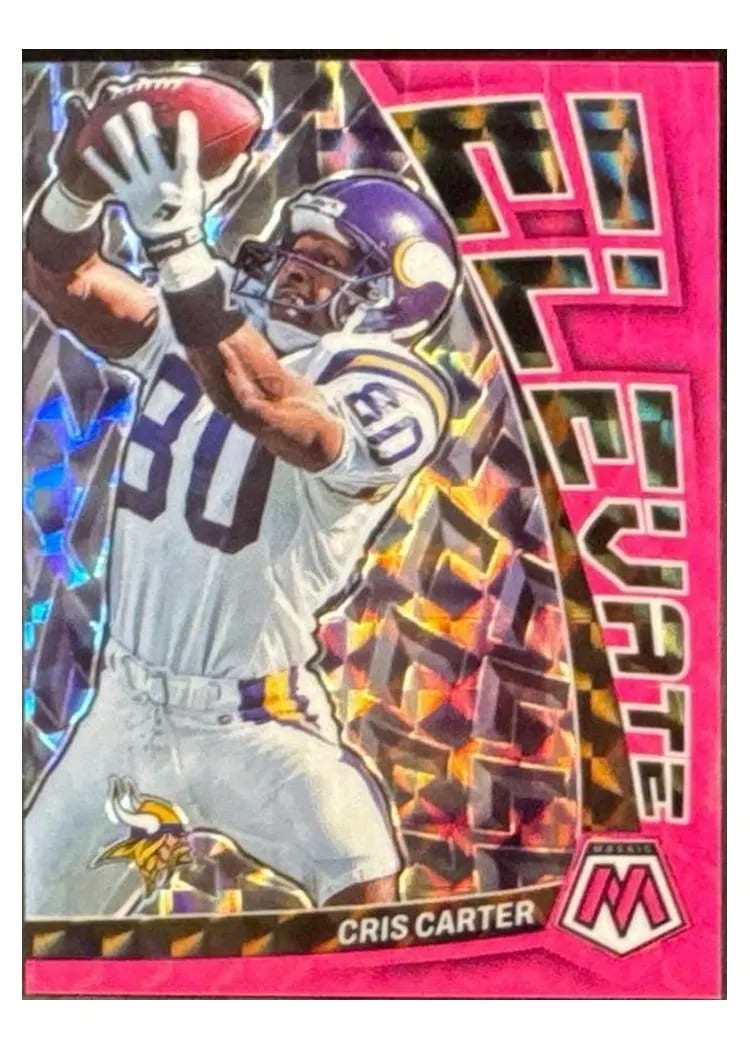 2023 Panini Mosaic Elevate Cris Carter Pink Fluorescent #E-CC
