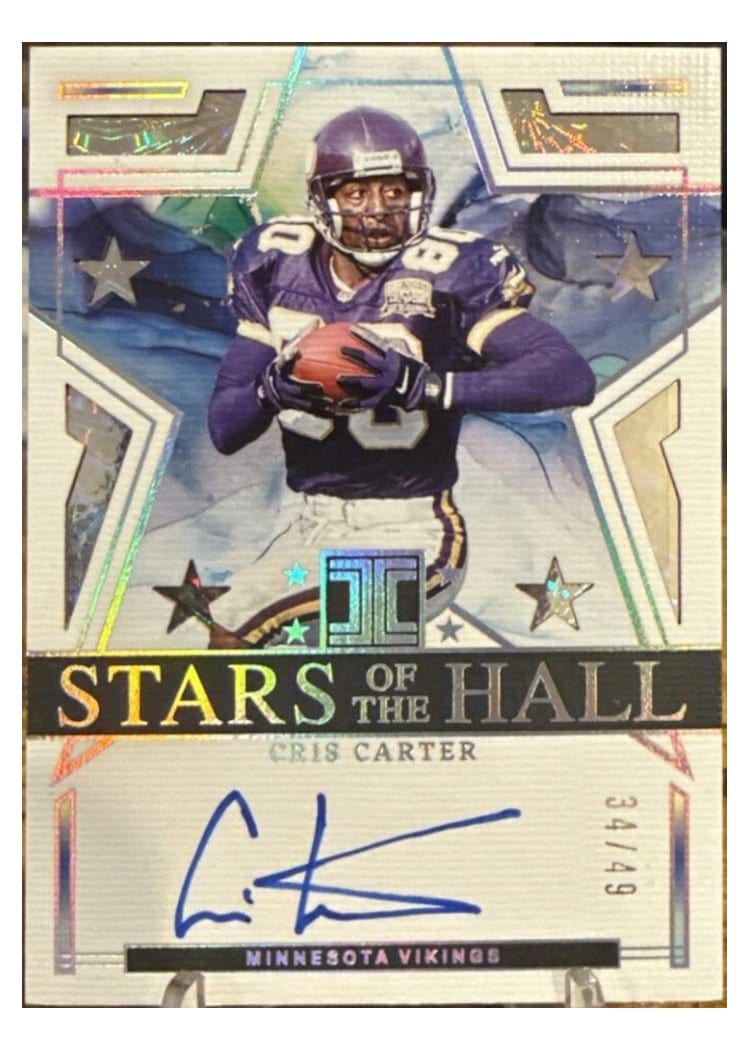 2024 Panini Impeccable Stars of the Hall Autographs Cris Carter #3 card