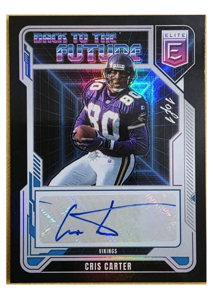 2025 Panini Donruss Elite Back to the Future Signature Cris Carter #BFS-CCR card