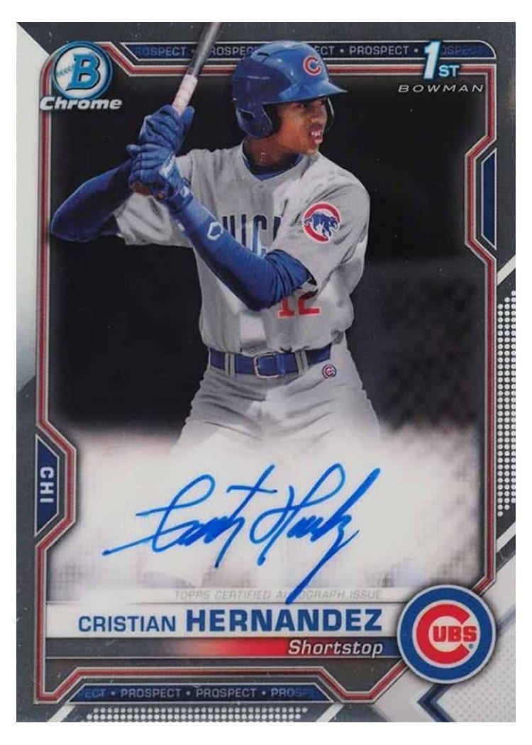 2021 Bowman Chrome Prospect Autographs Cristian Hernandez #CPA-CH card