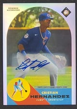 2022 Bowman Chrome Ascensions Autographs Cristian Hernandez #BA-15 card