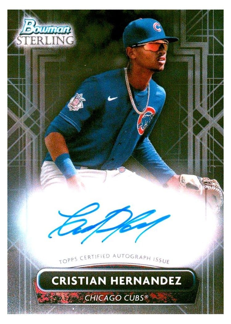 2022 Bowman Sterling Prospect Autographs Cristian Hernandez #PA-CH card