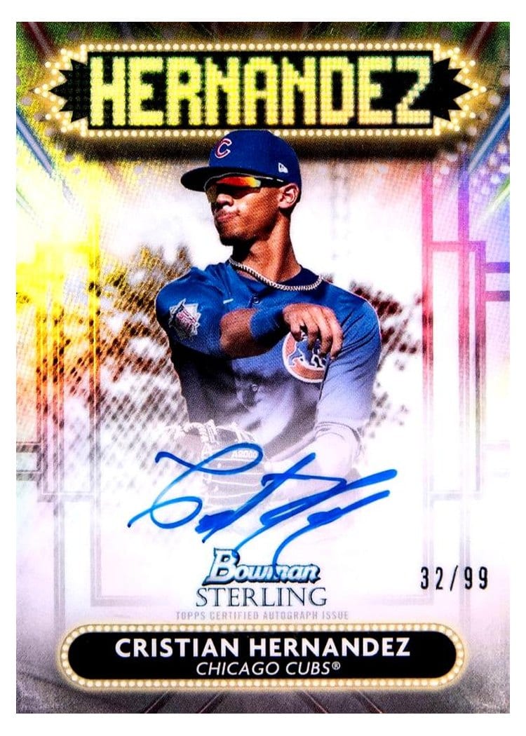 2022 Bowman Sterling Signage Autographs Cristian Hernandez #SSA-CH card