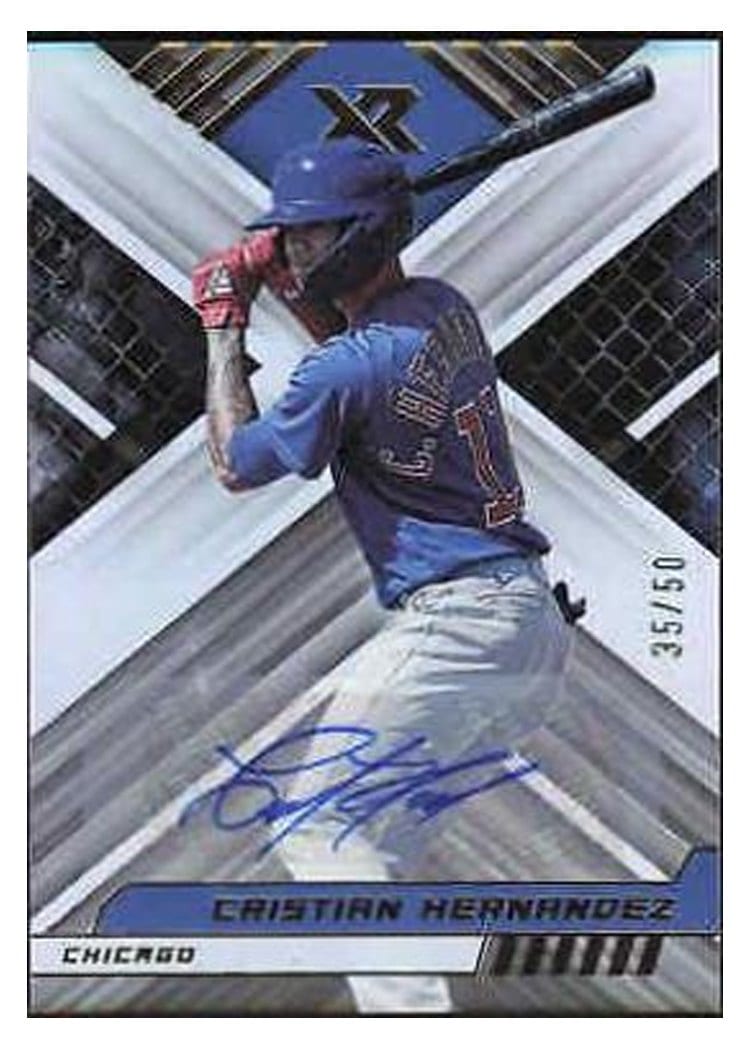2023 Panini Chronicles XR Autographs Cristian Hernandez #9 card