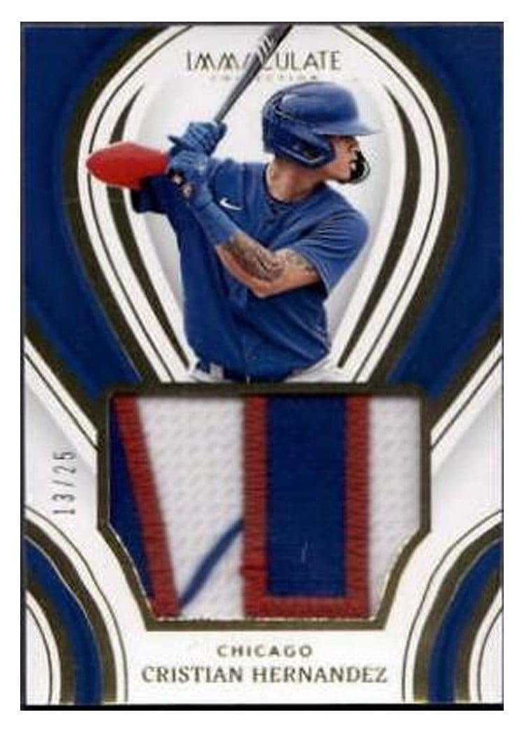 2023 Panini Immaculate Collection Prime Rookies Materials Cristian Hernandez #PPM-CH card