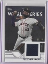 2023 Topps World Series Champion Relics Cristian Javier #WCR-CJ card