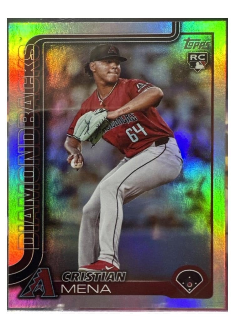 2025 Topps Base Set Cristian Mena Rainbow Foil #120 card