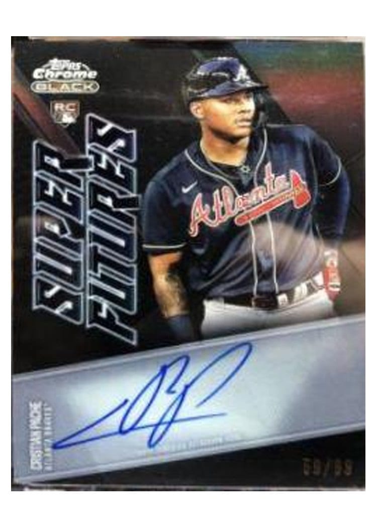 2021 Topps Chrome Black Super Futures Autographs Cristian Pache #SFA-CP card
