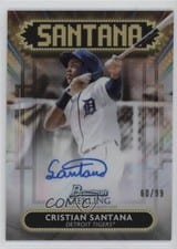 2022 Bowman Sterling Signage Autographs Cristian Santana #SSA-CSA card