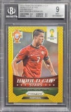 2014 Panini Prizm World Cup Stars Cristiano Ronaldo Gold Prizm #28 card