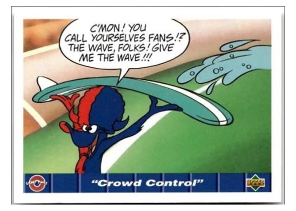 1992 Upper Deck Comic Ball 4 Crowd Control #114 card