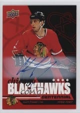 2025-26 Upper Deck Chicago Blackhawks Centennial Red Hot Autos Curt Fraser #52 card