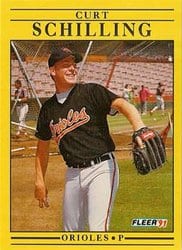 1991 Fleer Base Set Curt Schilling #491 card