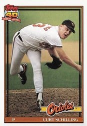 1991 Topps Base Set Curt Schilling #569 card