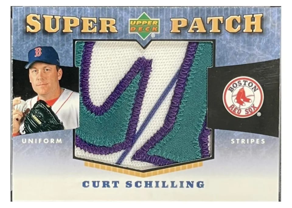 2004 Upper Deck Super Patch Stripes Curt Schilling #SPS-CS card