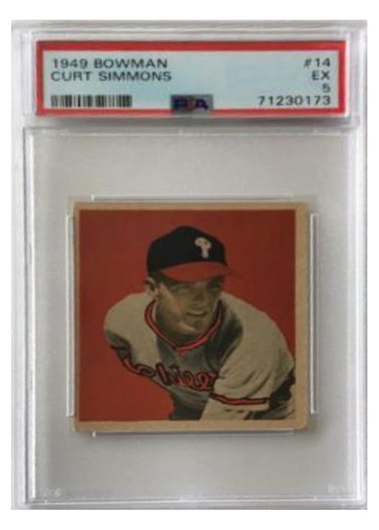 1949 Bowman Curt Simmons #14 card