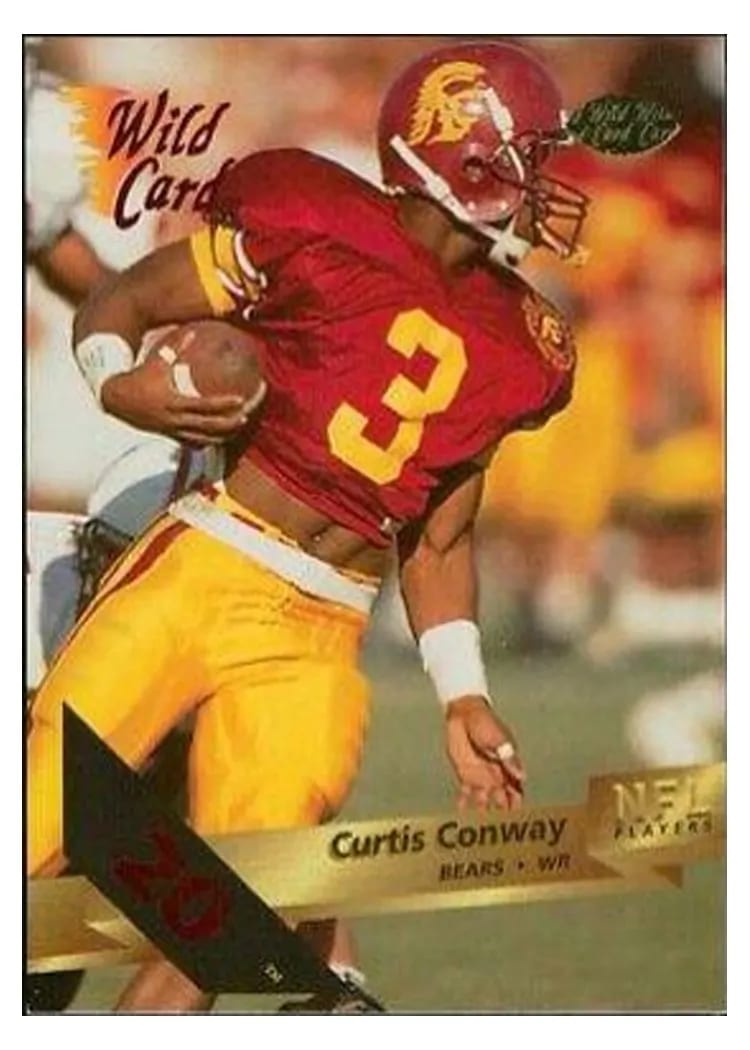 1993 Wild Card Curtis Conway 20 Stripe #13 card