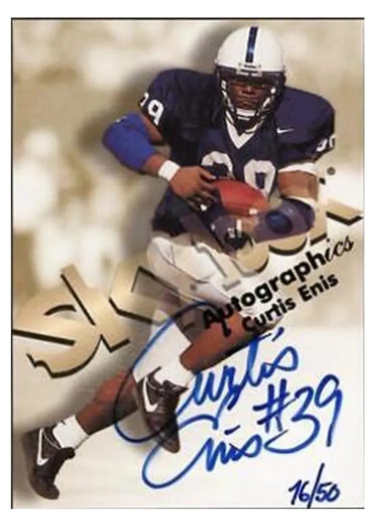 1998 Skybox Premium Autographics Curtis Enis card