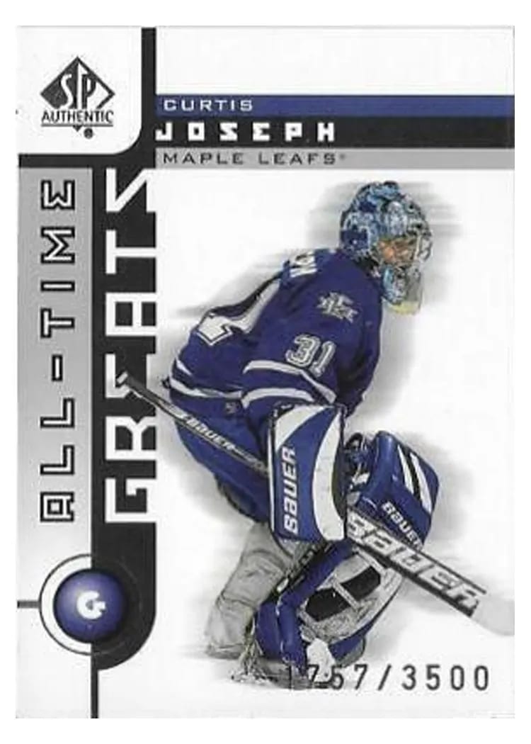 2001 SP Authentic Curtis Joseph #109 card