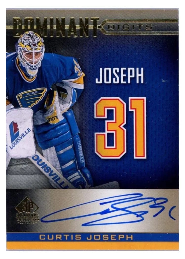 2020-21 SP Signature Edition Legends Dominant Digits Curtis Joseph #DD-21 card