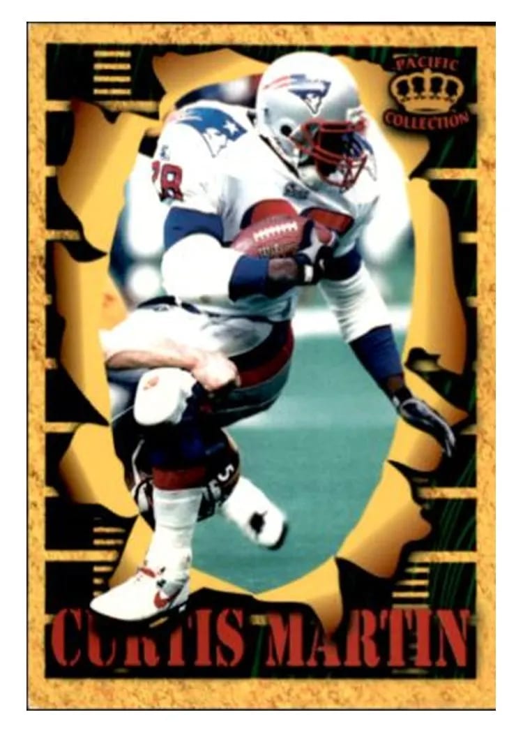 1996 Pacific Invincible Smash Mouth Curtis Martin #SM104 card