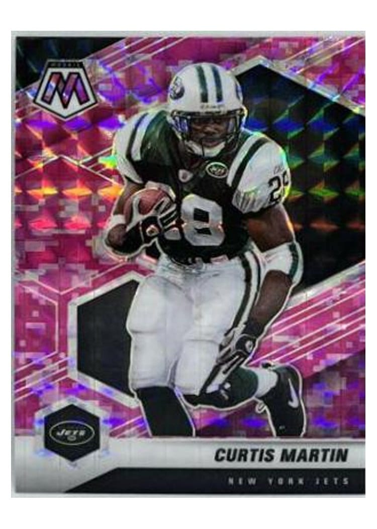 2021 Panini Mosaic Base Set Curtis Martin Camo Pink Mosaic #156 card