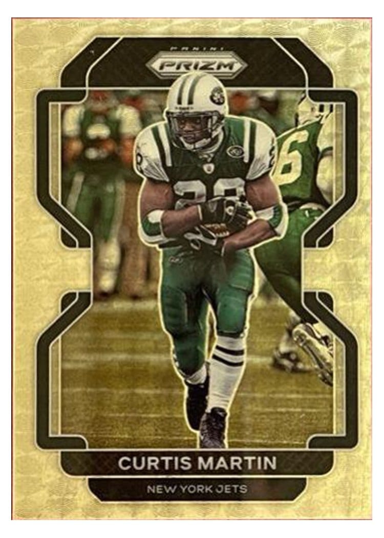 2021 Panini Prizm Base Set Curtis Martin Gold Vinyl Prizm #92 card