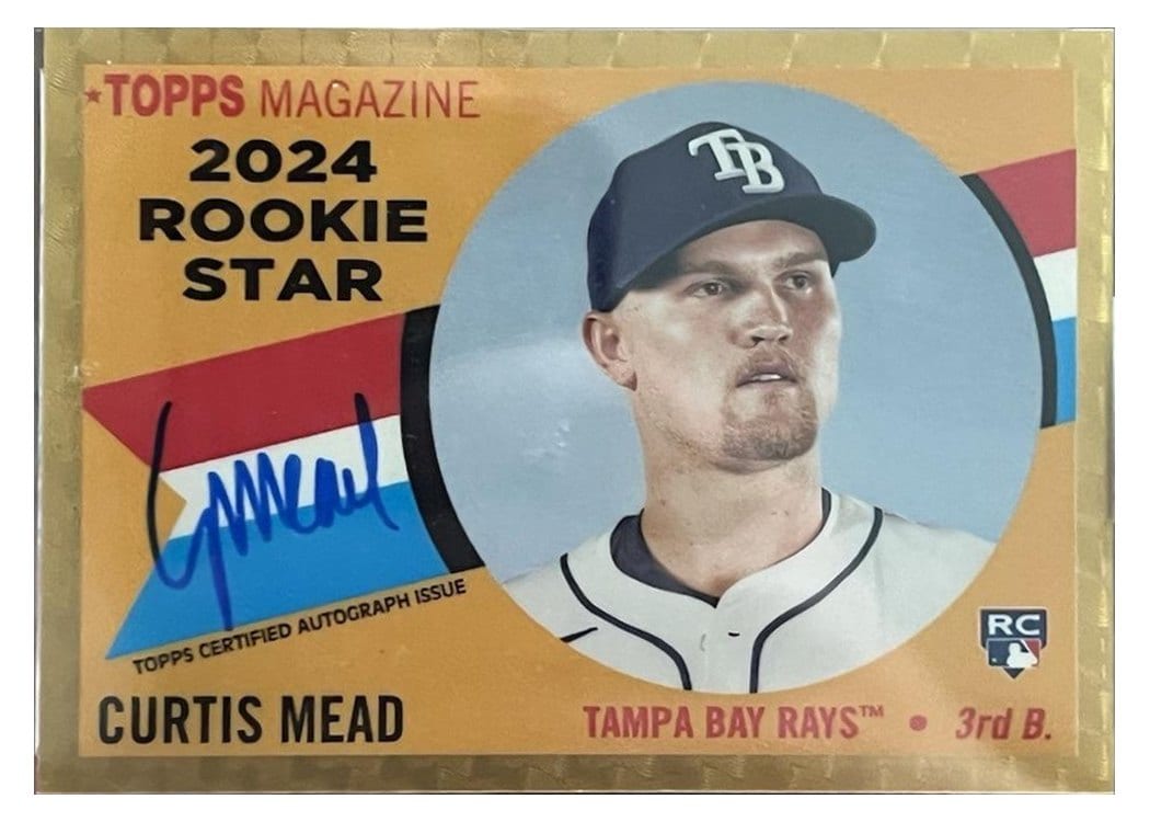 2024 Topps Transcendent Collection Autographed 1960 Rookie Stars SuperFractor Curtis Mead #RSSA-CM2 card