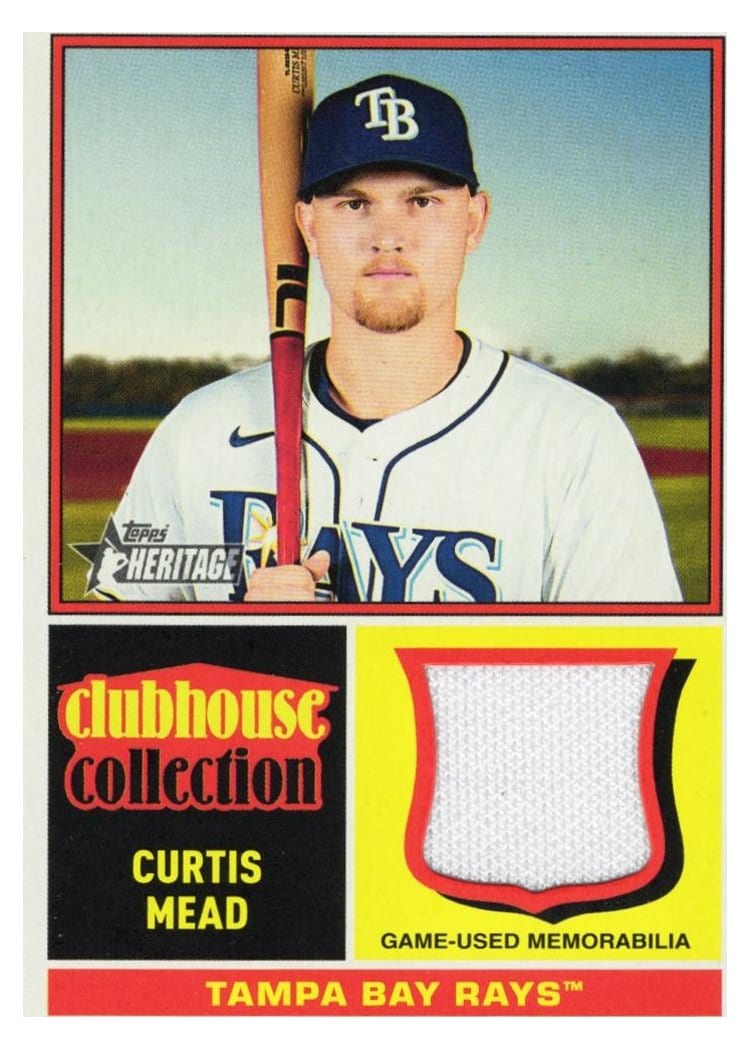 2025 Topps Heritage Clubhouse Collection Relics Curtis Mead #CCR-CM card