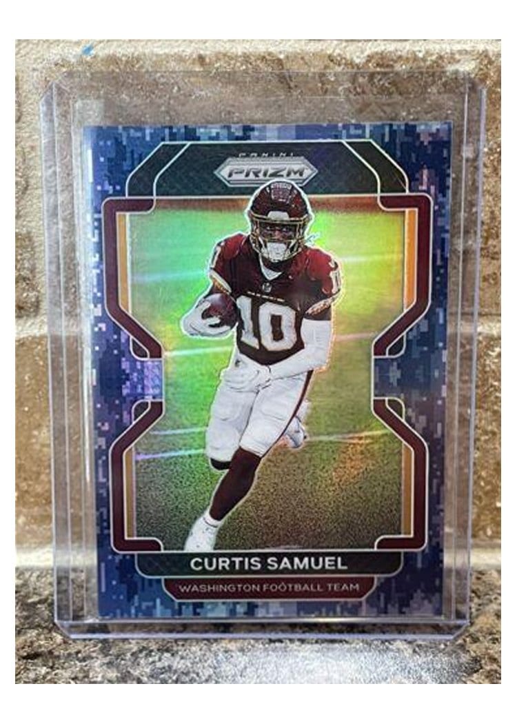 2021 Panini Prizm Base Set Curtis Samuel Blue Prizm #209 card