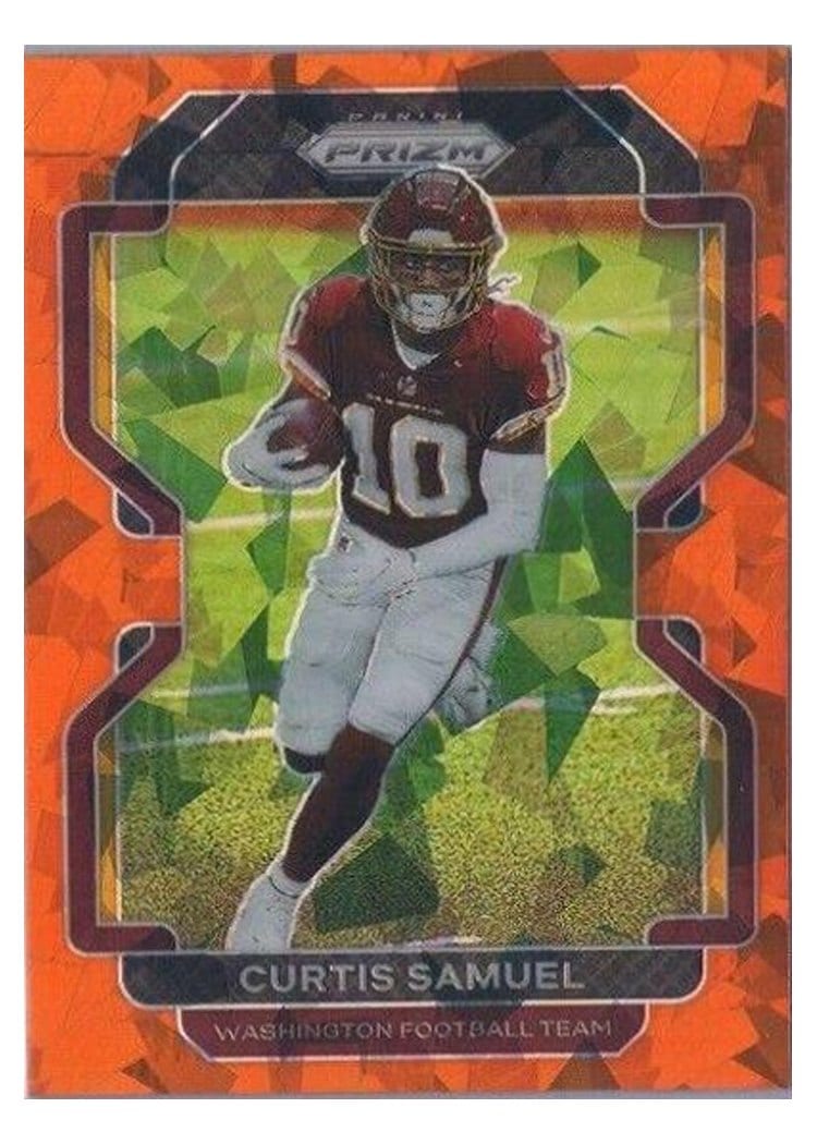 2021 Panini Prizm Base Set Curtis Samuel Orange Ice Prizm #209 card