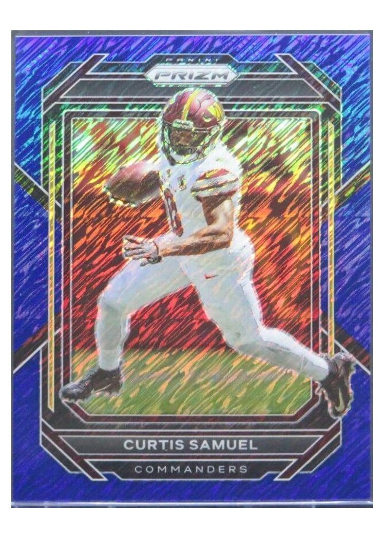 2022 Panini Prizm Base Set Curtis Samuel Blue Shimmer #295 card
